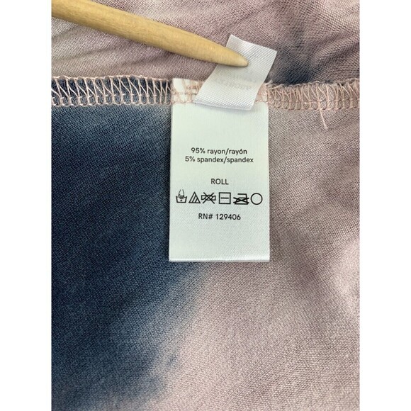 VENUS Strapless Maxi Dress Pink Blue Tie Dye Drawstring Waist Jersey Women Large - Picture 10 of 12